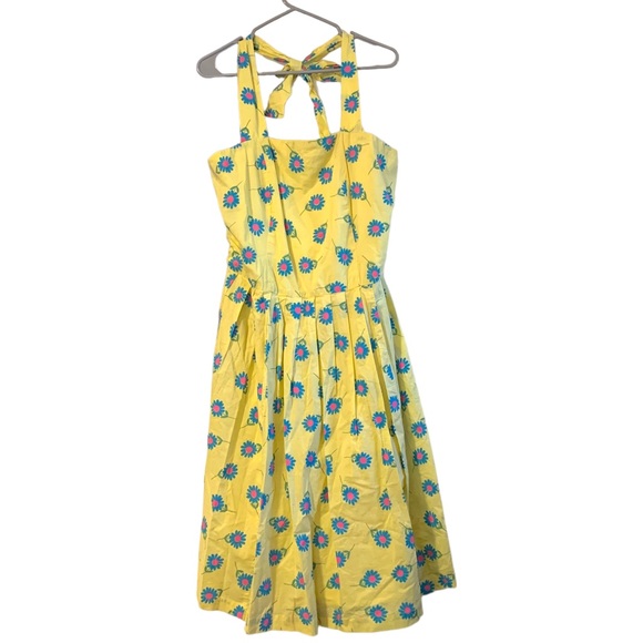 J. Peterman Dresses & Skirts - J. Peterman Yellow Floral Halter Dress Sz 22